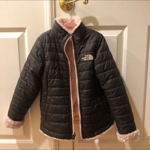 Authentic gently used reversible Girls North face